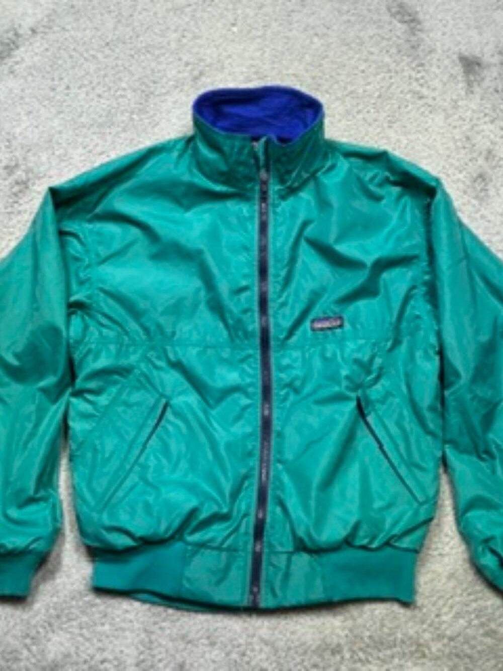 Vintage Patagonia Jacket Mens S Green Shelled Synchilla Fleece Lined 90s USA EUC